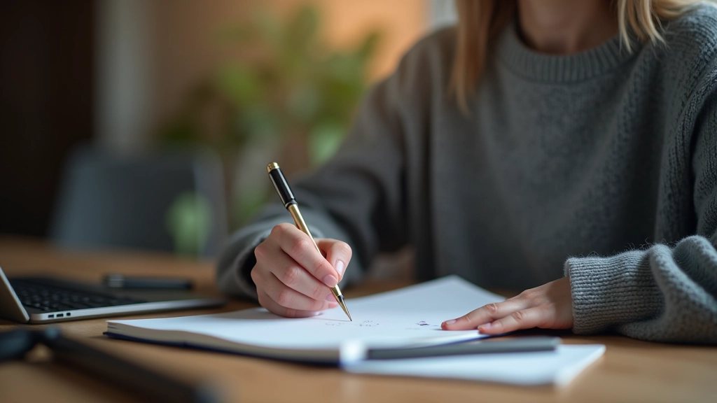 Persona raksta sarežģītu paroli uz papīra ar drošības simboliem apkārt